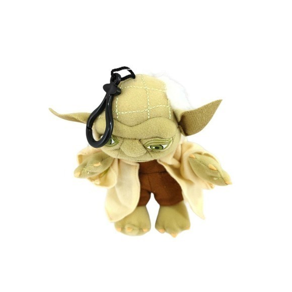 Yoda Star Wars Plush Toy Bag Clip Key Chain Coin Bag Clip‎ On 6 inch Plush - Picture 4 of 7